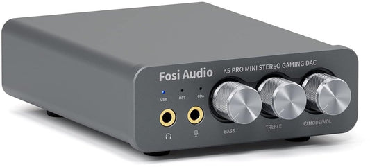 Fosi Audio K5 Pro DAC-Kopfhörerverstärker – USB-C / Koaxial / Optisch auf 3,5-mm-Klinke / Cinch – für Gaming
