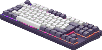 Dark Project ALU87A – ISO (DE) Mechanische Gaming-Tastatur – Lila/Weiß