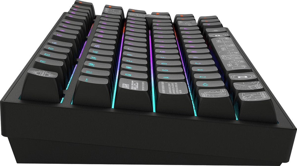 Dark Project – ALU Terra Nova – Kabellose mechanische Gaming-Tastatur ISO (DE) – Schwarz