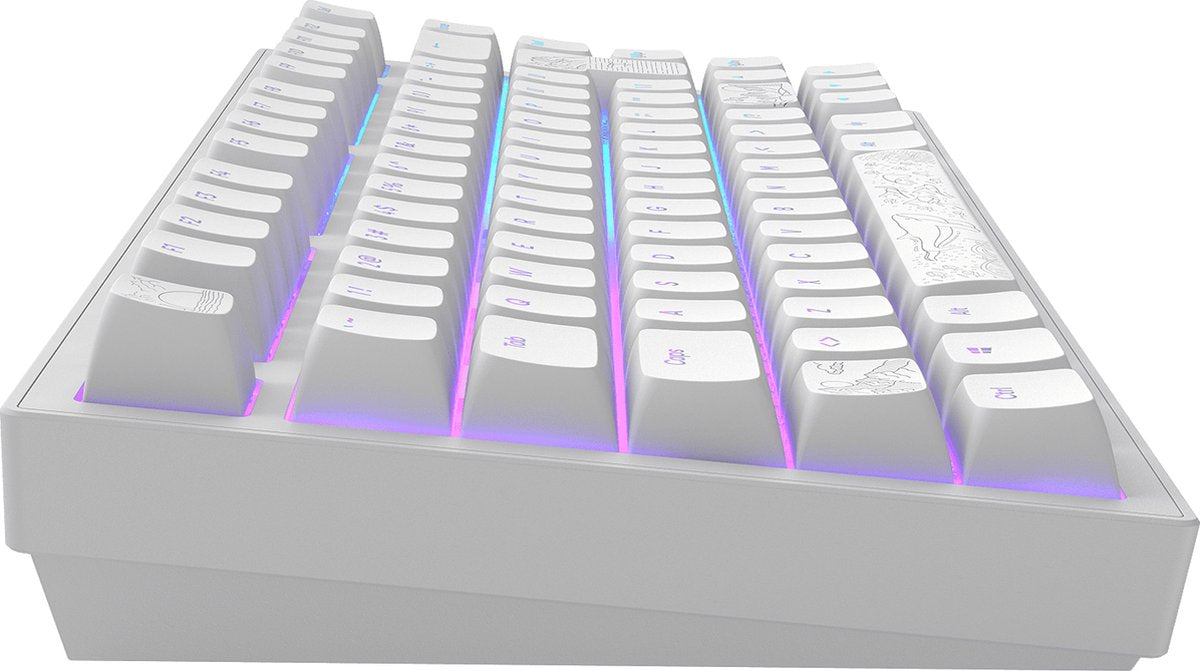 Dark Project ALU Terra Nostra – ISO (DE) Mechanische Gaming-Tastatur – Weiß