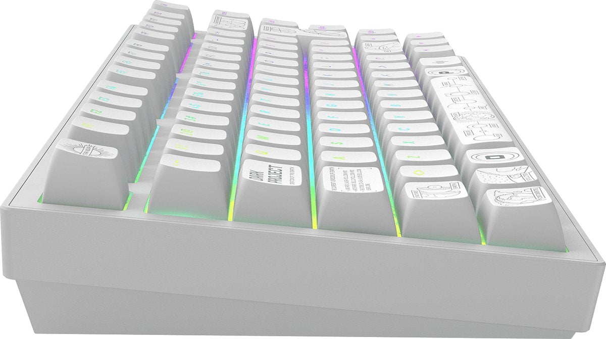 Dark Project – ALU Terra Nova – ISO Kabellose mechanische Gaming-Tastatur (DE) – Weiß