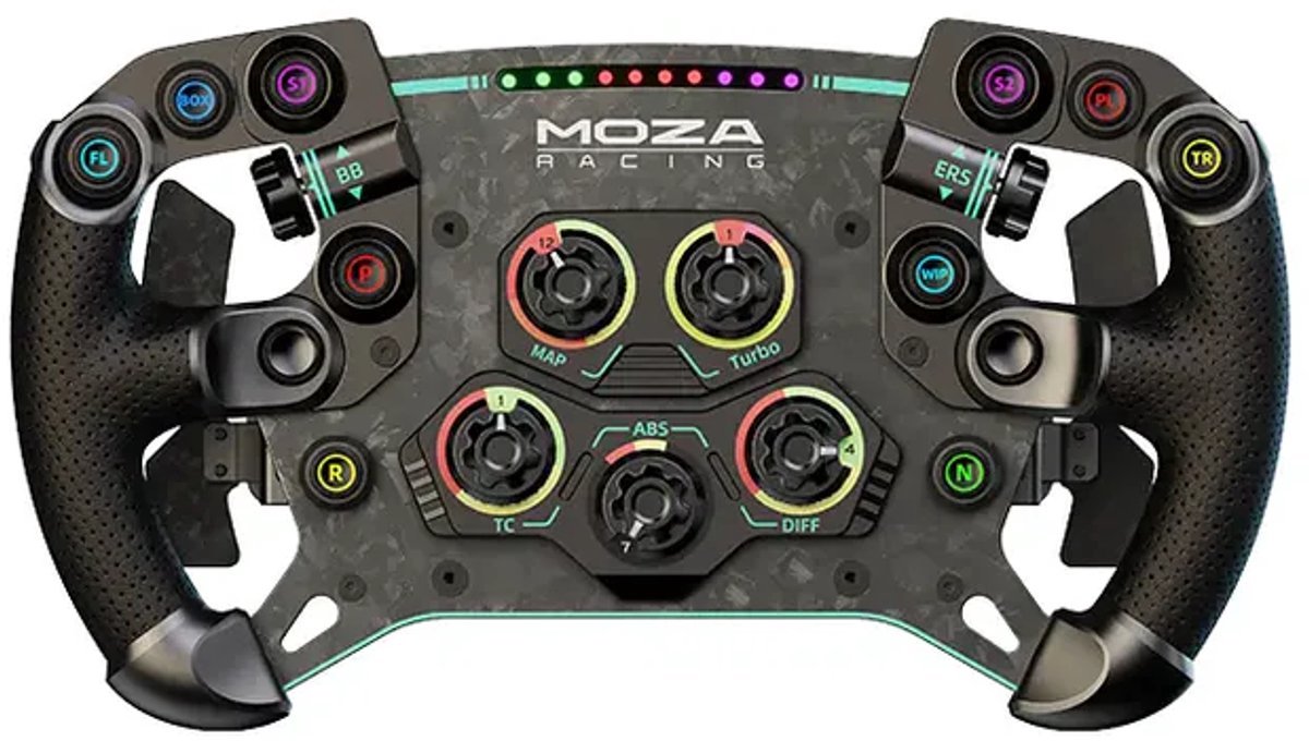 MOZA R12 V2 + GS V2P + SR-P2 – Base Direct Drive 12 Nm, Volant GT et Pédales – PC