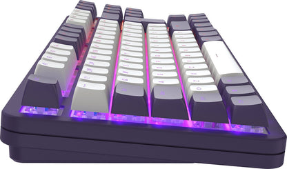 Dark Project ALU87A – ISO (DE) Mechanische Gaming-Tastatur – Lila/Weiß