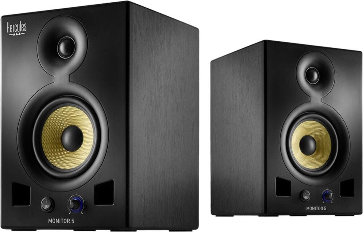 Hercules Monitor 5 – Hoogwaardige 2-weg actieve studiomonitors met 5-inch drivers voor nauwkeurige audio