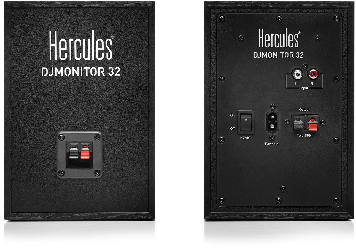Hercules DJMonitor 32 + HDP DJ45 – DJ speakerset 2x15W + DJ koptelefoon – Zwart