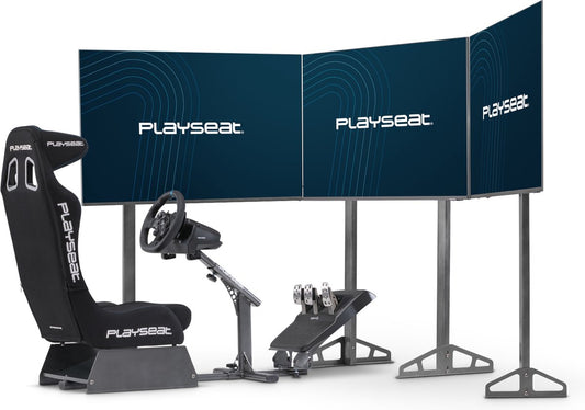 Playseat TV Stand Pro – Extendable Triple Screen Support – Silver