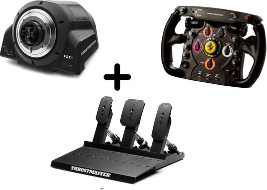 Thrustmaster Racing Bundle – T-GT II Base + F1 Add-On Steering Wheel + Raceline III Pedals – PC / PS4 / PS5