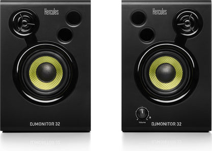 Hercules DJMonitor 32 + HDP DJ45 – DJ speakerset 2x15W + DJ koptelefoon – Zwart