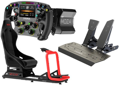 Simrace Moza Bundle – Res‑Tech SIMPLY GT Cockpit + Moza R9 V3 + FSR2 Steering Wheel + SR‑P Pedals – For PC