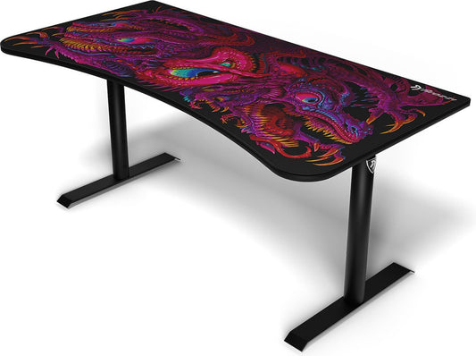 Arozzi Arena Gaming Desk - Crawling Chaos Bundle - Ergonomic Gaming Desk - Extra Large - Black/Red