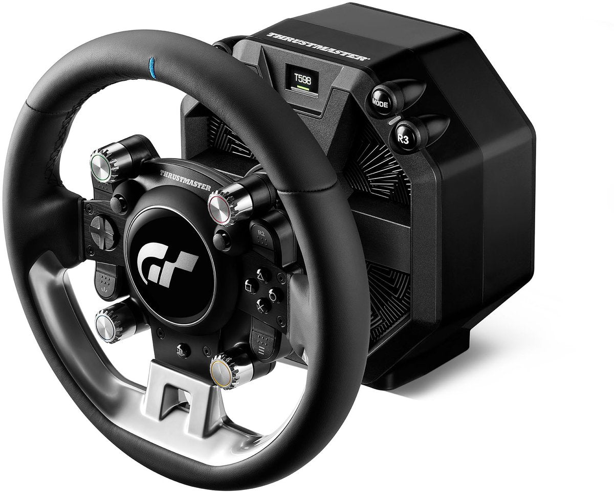 Thrustmaster T598 Servo Base + GT Wheel Add-On + Raceline Pedals III LC – Direct Drive Sim Racing Kit – PC / PS4 / PS5