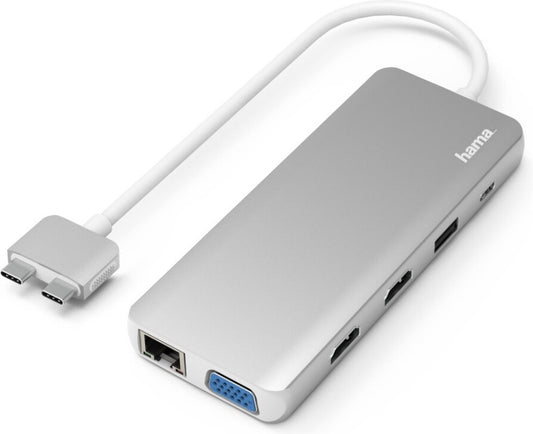 Hama USB-C Hub Multiport - 12 ports - pour Apple MacBook Air et Pro