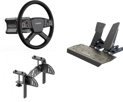 Moza Racing R9 V3 Bundle – Truck Wheel TSW + SR-P Pedale + Truck Clamp – Sim Trucking Set
