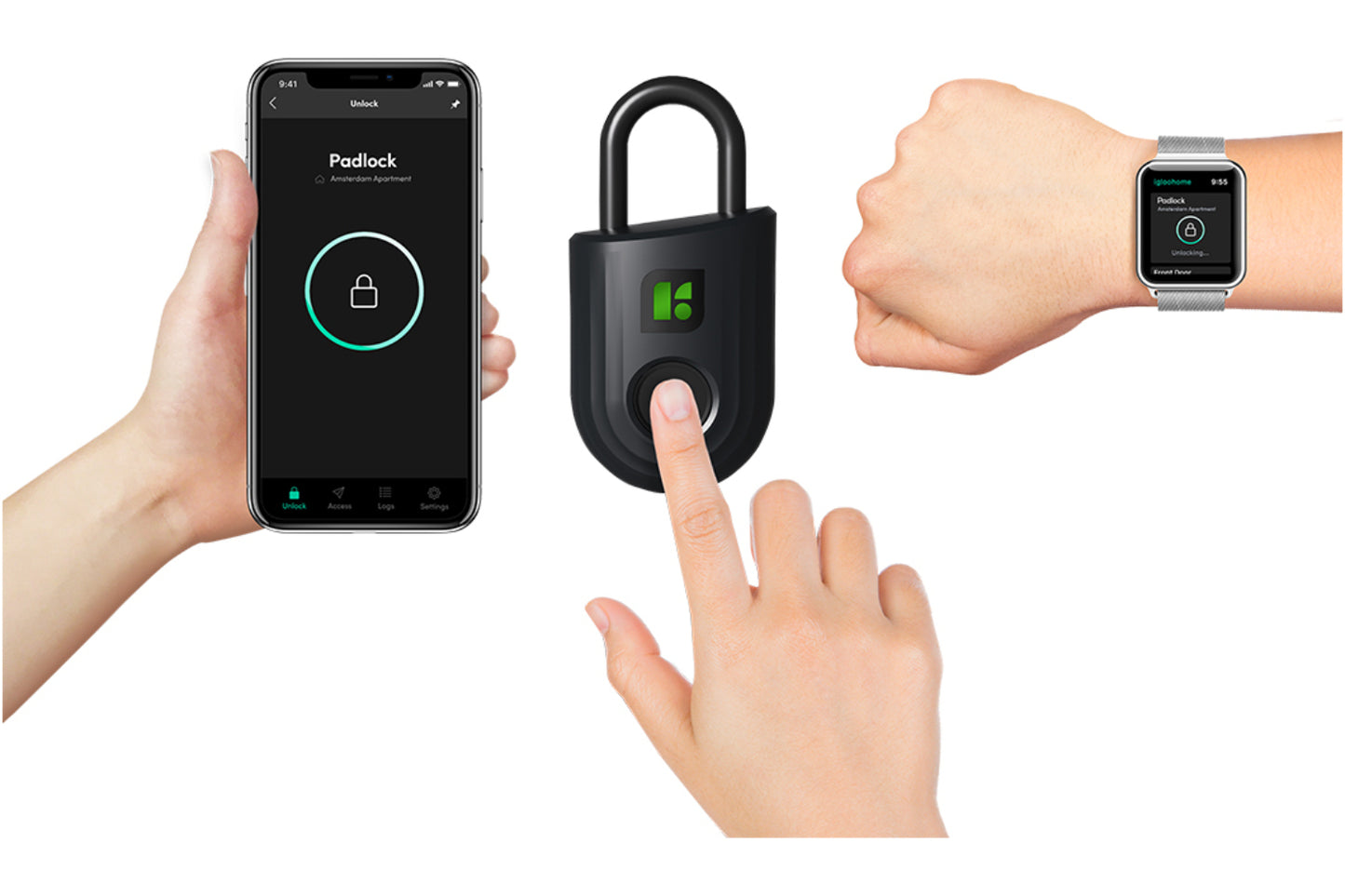 igloohome Padlock Lite SP3 – Compact Slim Hangslot – Zwart