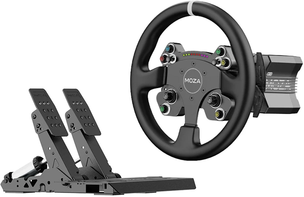 MOZA R9 V3 + CS V2P + SRP2 – Sim-Racing-Bundle Direct Drive 9 Nm – PC