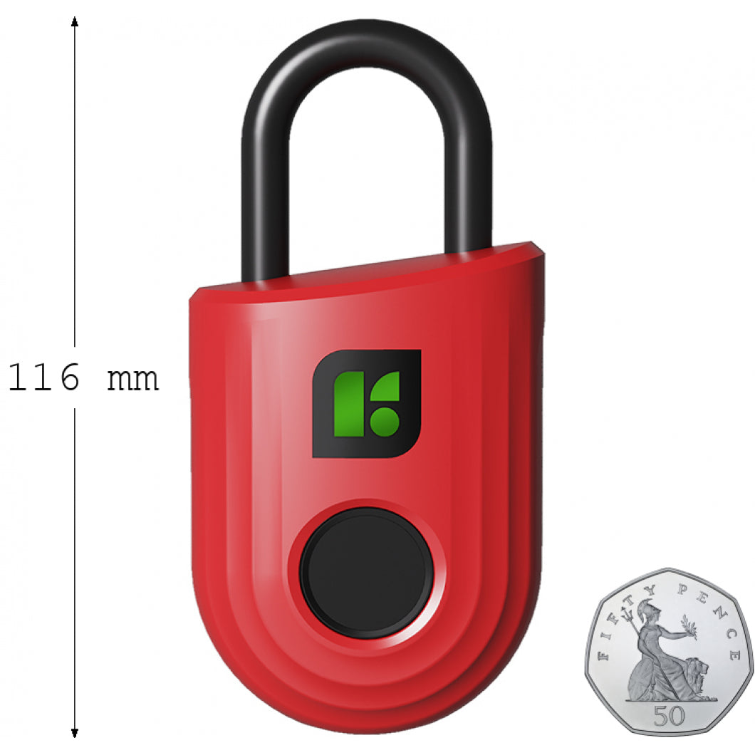 igloohome Padlock Lite – Cadenas Connecté Compact – Rouge