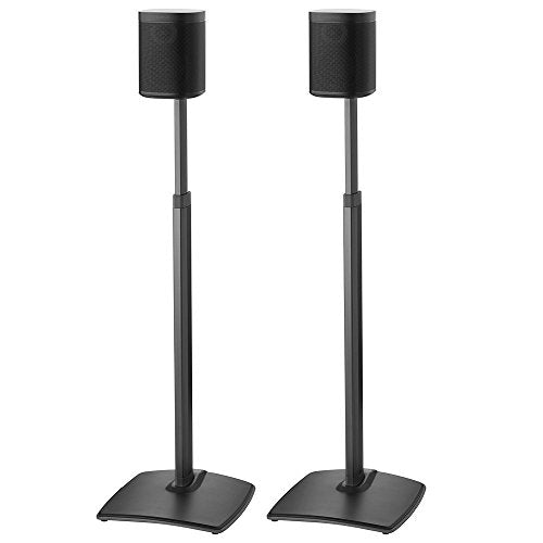 Sanus WSSA2-B2 Paire de Pieds d'enceinte réglables en Hauteur pour SONOS One Play: 1 et Play: 3 Noir