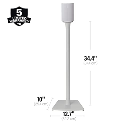 Sanus WSSE1A2-W2 Paire de Pieds d'enceintes réglables en Hauteur pour Era 100 - Blanc