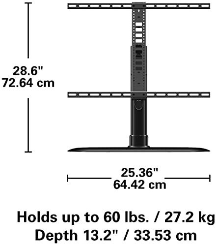 Sanus drehbarer TV-Sockel 32–65 Zoll, 27 kg, Schwarz