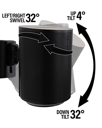 Sanus WSWME12-B2 Wandhalterung für Sonos Era 100 Wireless-Lautsprecher (Paar) – Schwarz