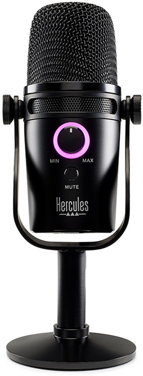 Hercules Stream Kit de démarrage – Kit audio pour streaming avec contrôleur Stream 100, micro USB HUD-600 et 3 mois d'abonnement Voicemod Pro