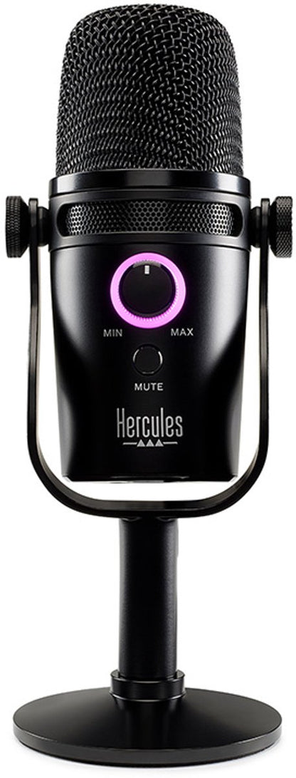 Hercules Stream Kit de démarrage – Kit audio pour streaming avec contrôleur Stream 100, micro USB HUD-600 et 3 mois d'abonnement Voicemod Pro