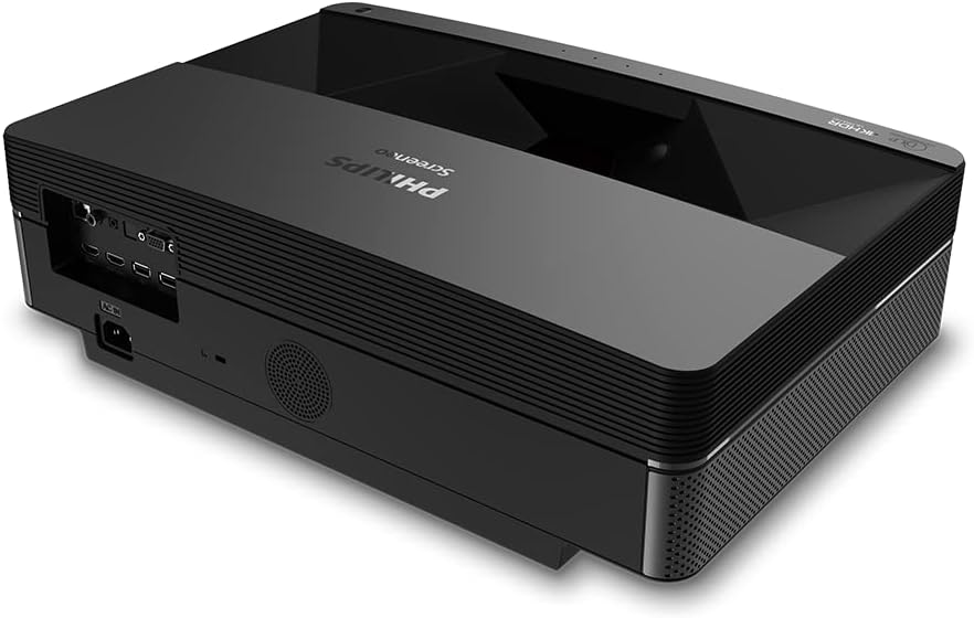 Philips Screeneo U5, 4K UHD Ultra-Short Throw Laser Projector, Smart Home Cinema equipped with Android TV, with 8-Point Image Correction Technology, Dolby Atmos and Dolby Vision