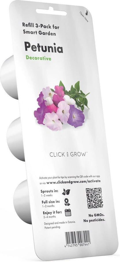 Click & Grow Petunia / 3-pack – Voorgezaaide bloemencapsules voor slimme binnentuin