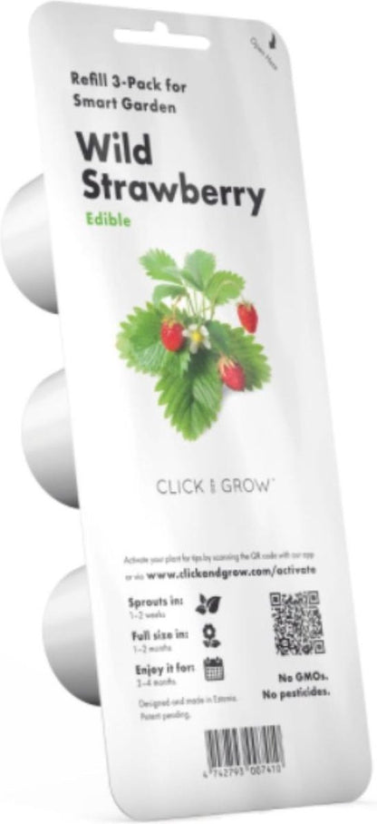 Click & Grow Fraise des bois / 3-pack – Capsules de fraises sauvages pour jardin d’intérieur intelligent