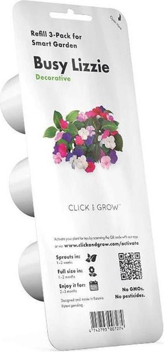 Click & Grow Vlijtig Liesje / 3-pack – Voorgezaaide bloemencapsules voor slimme binnentuin