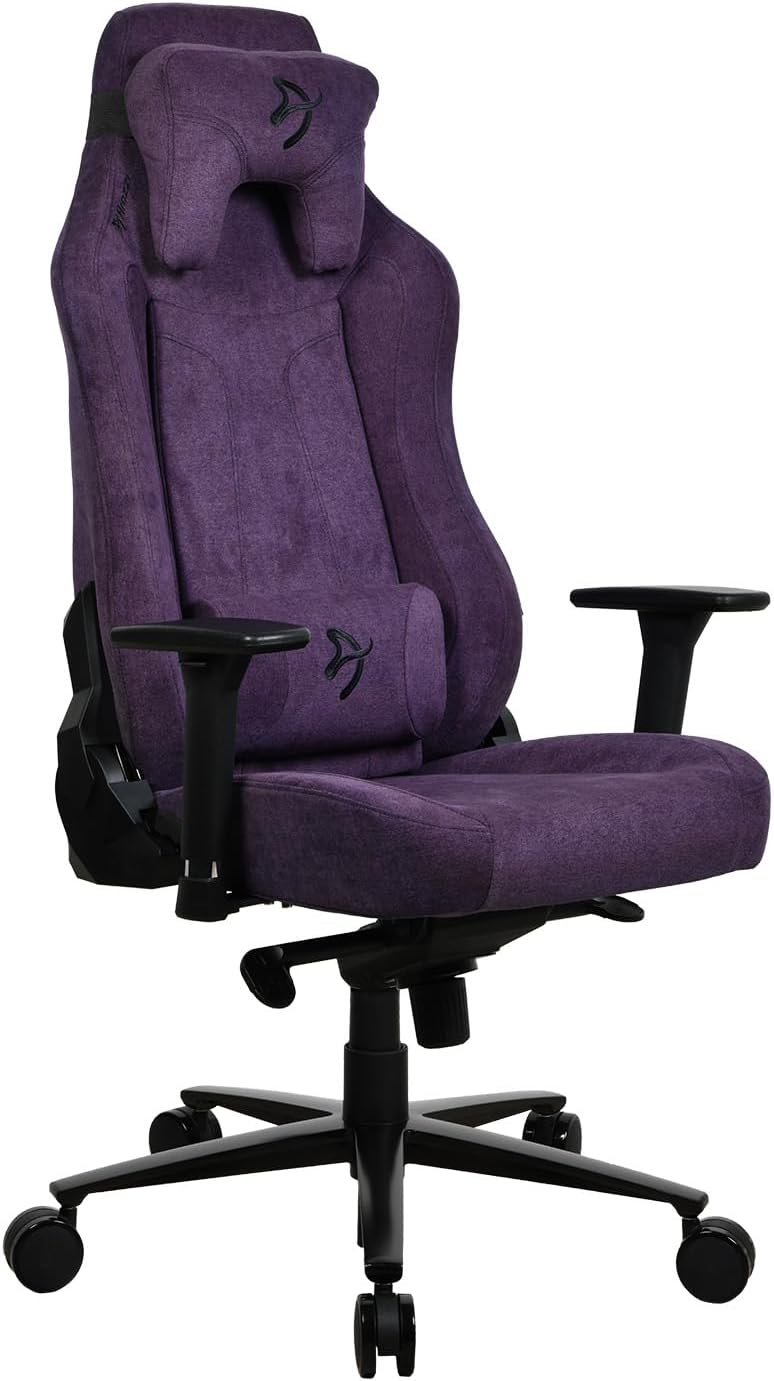 Arozzi Avanti SoftFabric – Ergonomischer Gaming-Stuhl – Reines Lila