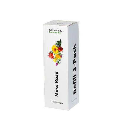 Click & Grow Moss Rose / 3-pack – Voorgezaaide sierbloemencapsules voor slimme binnentuin
