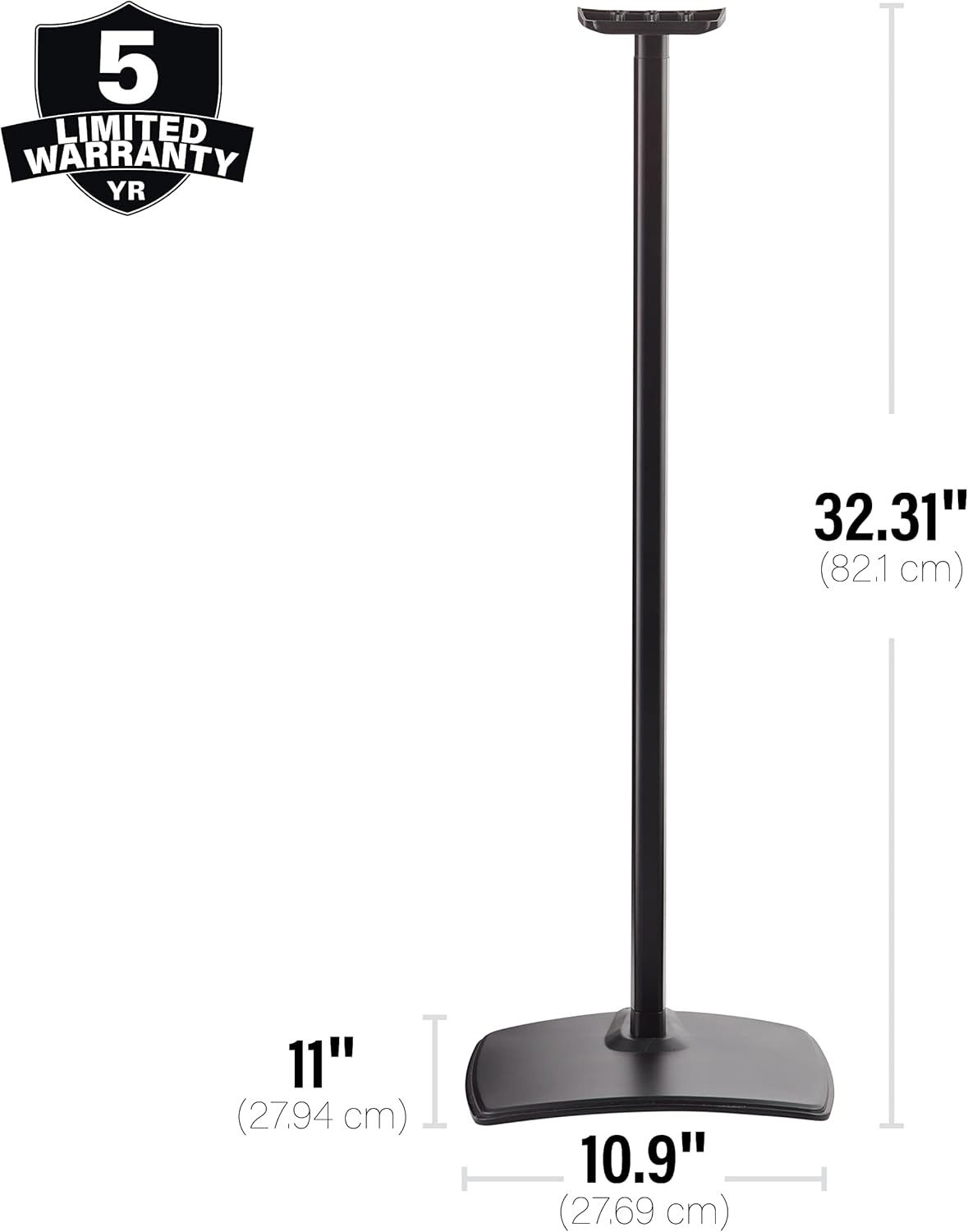 Sanus WSSE32-B2 Pieds pour Sonos Era 300 (Paire) - Noir