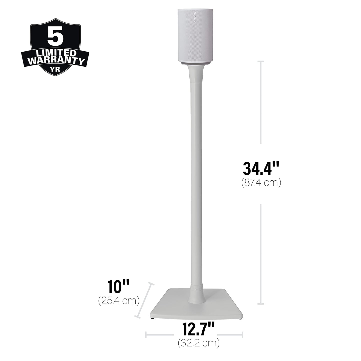 Sanus WSSE12-W2 Paire de Supports d'enceintes pour Sonos Era 100 - Blanc