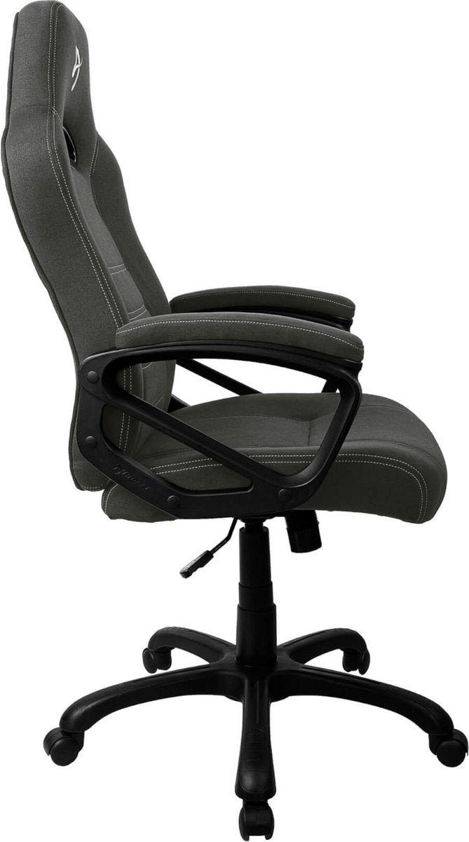 Gaming chair - Black/grey woven fabric - Grey logo