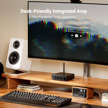 Fosi Audio BT30D - 2.1-kanaal Eindversterker - Bluetooth 5.0 - met Bass- en Trebleregeling