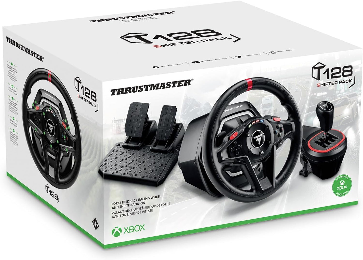 Thrustmaster T128 Shifter Pack, Volant T128 & TH8S Shifter Add-On, Compatible Xbox et PC