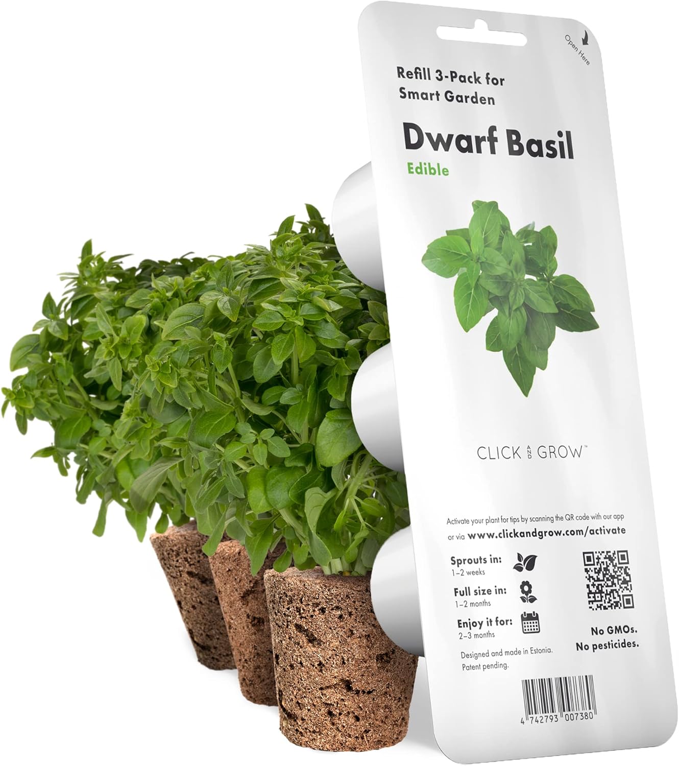 Click & Grow Smart Garden 9 Dark Grey + Basil Mix Refill (9 Capsules)