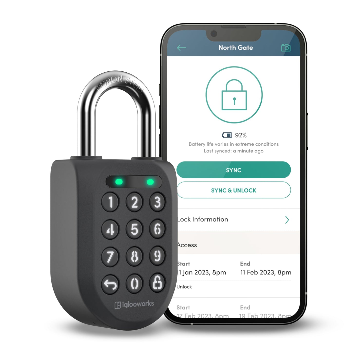 Igloohome Padlock 2E – Smartes Vorhängeschloss mit Code-Zugang