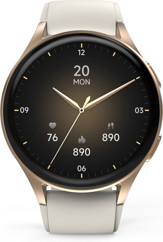 Hama Smartwatch 8900 – Gold Smartwatch with Phone, GPS, AMOLED Display, Waterproof & 110+ Sports Modes