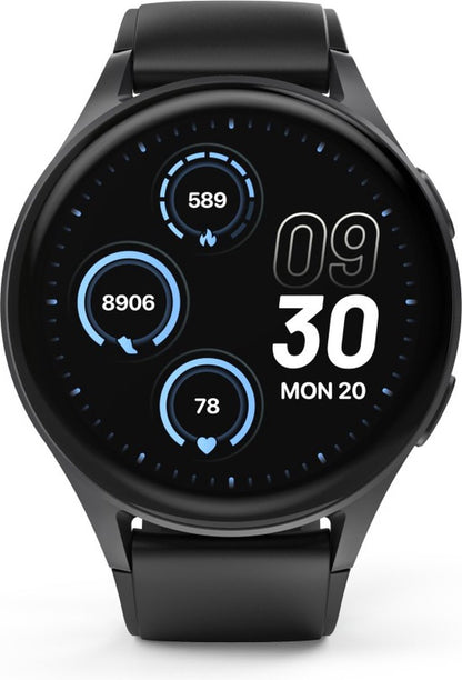 Hama Smartwatch 8900 – Montre Connectée Noire avec Fonction Téléphone, GPS, Écran AMOLED, Étanche & 110+ Modes Sport