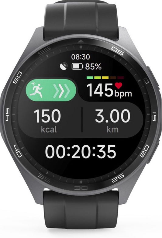Hama Smartwatch 7010 – Anthracite – Phone, Bluetooth, GPS, Health, AMOLED, 110+ Sport Modes – 36 mm