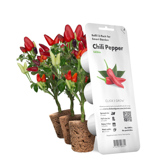 Click & Grow Chili Pepper Refill – 3 Capsules for Smart Garden