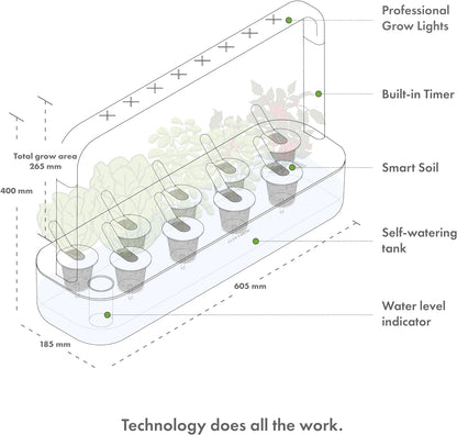 Click &amp; Grow Smart Garden 9, Dark Gray