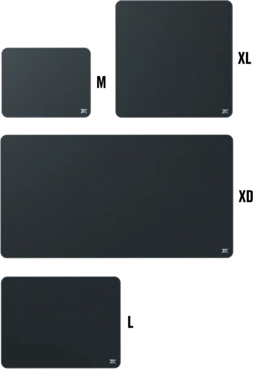 Fnatic DASH M – Gaming-muismat – Formaat M (360 × 280 mm) – Hybride getextureerd oppervlak – Antislipbasis – Zwart