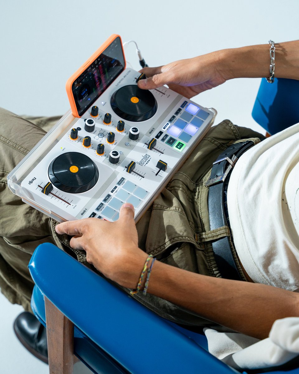 Hercules DJControl Mix Ultra – Contrôleur DJ mobile pour smartphones (iOS/Android)