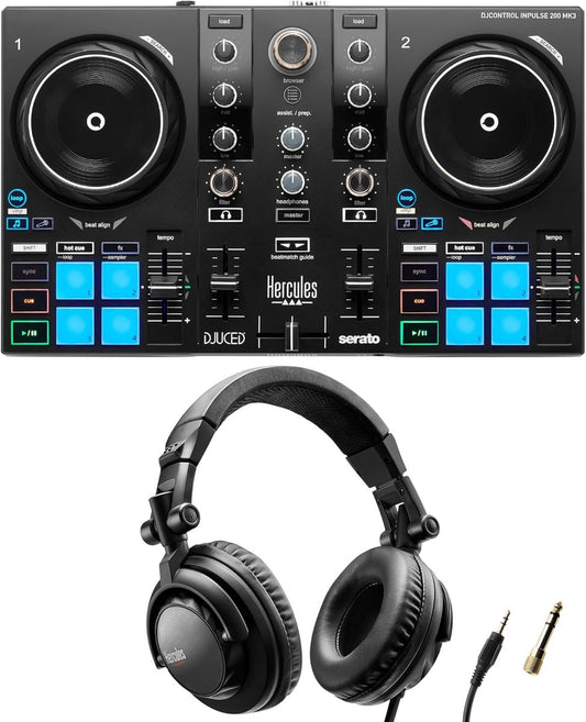 Hercules DJ Starter Kit – DJControl Inpulse 200 MK3 + casque HDP DJ45