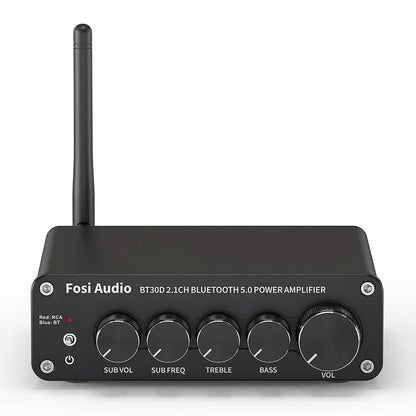 Fosi Audio BT30D Pro Récepteur Amplificateur Stéréo HiFi Bluetooth 5.0 – 2.1 Canaux – TPA3255 – 2 × 165 W + 350 W Subwoofer