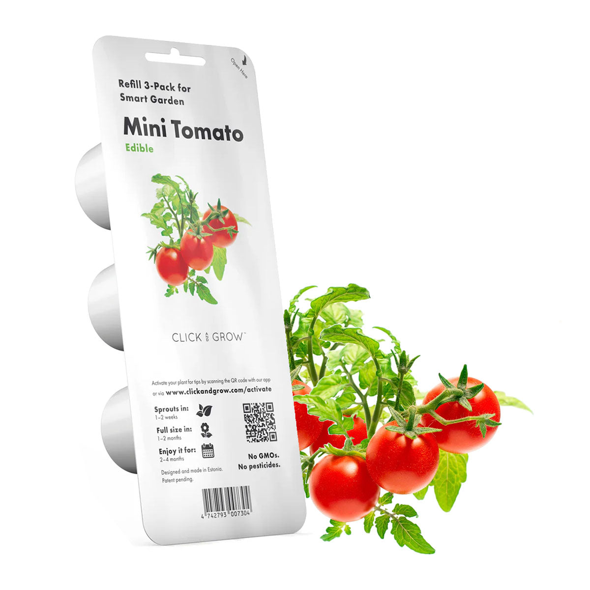 Click & Grow Mini-tomaat / 3-pack – Voorgezaaide capsules voor slimme binnentuin