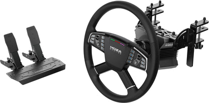 Moza Racing Trucking Bundle for PC – 400mm Truck Steering Wheel + R5 5.5Nm Direct Drive Base + Pedals – Truck Driving Simulator
